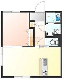 フェリーチェ阿佐ヶ谷 1階1LDKの間取り