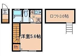 バーミープレイス阿佐ヶ谷II 2階1Kの間取り
