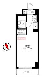 ラフィネ西荻 3階ワンルームの間取り