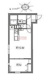 グランピア中野坂上 201 2階1LDKの間取り