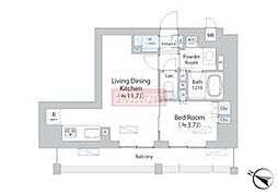 イストワール阿佐ヶ谷 4階1LDKの間取り