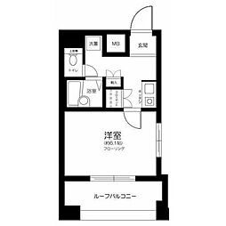 フォルトゥナ新中野 11階1Kの間取り