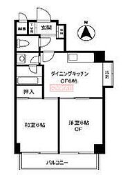 日立高円寺ビル 2階2DKの間取り
