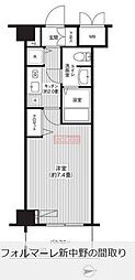 フォルマーレ新中野 1Kの間取図画像