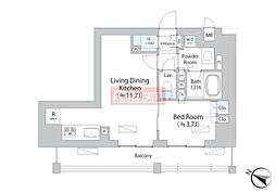 イストワール阿佐ヶ谷 1LDKの間取図画像