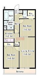 ミラージュビュー荻窪 2LDKの間取図画像