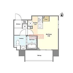 ORSUS中野 ワンルームの間取図画像