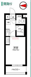ザ・ハウス中野坂上 1Kの間取図画像