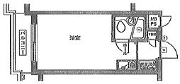 東高円寺アムフラット ワンルームの間取図画像