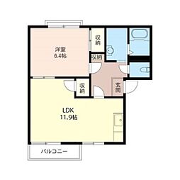 フレグランスダイトウ 1LDKの間取図画像