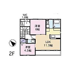 イーストコート朝日 2LDKの間取図画像