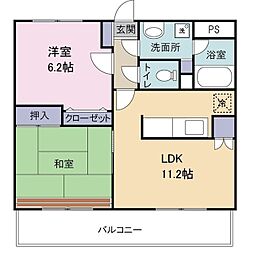 メゾン・デュ・モンテ 2LDKの間取図画像