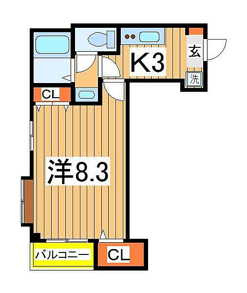 Diana　K 206｜千葉県柏市明原4丁目(賃貸マンション1K・2階・28.03㎡)の写真 その2