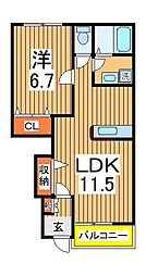 Camera　Felice 101 1階1LDKの間取り