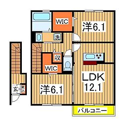 レガロA 2LDKの間取図画像