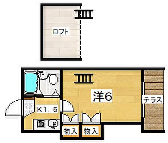 画像2:16.10m2ある1K＋ロフト