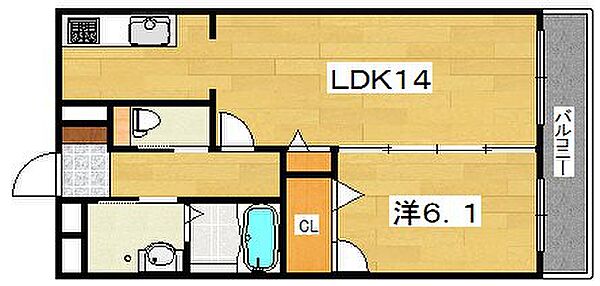 KUZUHA　Parkside Apartment ｜大阪府枚方市楠葉並木２丁目(賃貸マンション1LDK・3階・48.56㎡)の写真 その2
