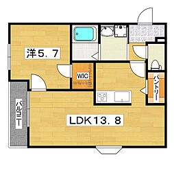シエーナ楠葉ジェミオス 3階1LDKの間取り