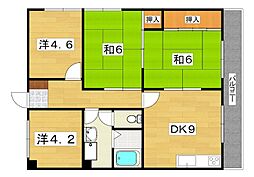 サンヒルズスギモト2 4LDKの間取図画像
