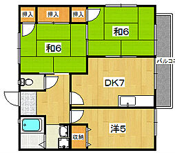 コンフォルム新明 3DKの間取図画像