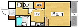 ノースビレッジ3 1Kの間取図画像