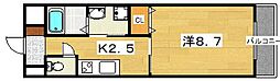 グリーンミモザ・小林 1Kの間取図画像