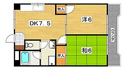 清和コーポ 2DKの間取図画像