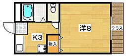 ラポール 1Kの間取図画像