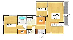 間取図画像 2LDK