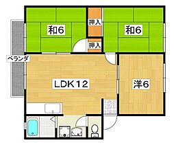 パークヒル枚方D棟 3LDKの間取図画像
