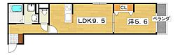 EIJU牧野駅前A 1LDKの間取図画像