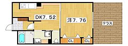 ジョナサン 1DKの間取図画像