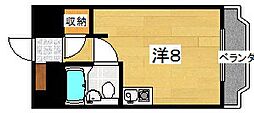 モンシャンブル ワンルームの間取図画像