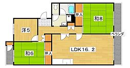 グリーンヒル光善寺住宅10号棟 3LDKの間取図画像