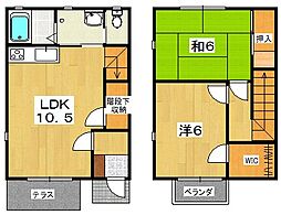 ヴィヴァン・ノールB棟 2階2LDKの間取り