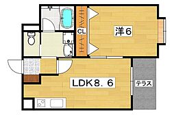 JOYFUL・HOUSE津田駅前 1階1LDKの間取り