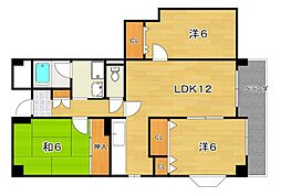 ラ・コンコルド 3LDKの間取図画像