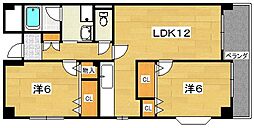 ラ・コンコルド 2LDKの間取図画像