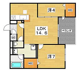 Reve 2LDKの間取図画像