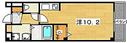 プログレエヌアルファ ワンルームの間取図画像