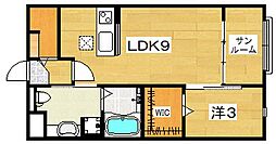 クリールポッシュT&K 1LDKの間取図画像
