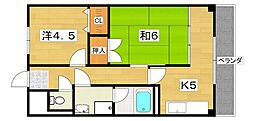 富士第二ビル 2Kの間取図画像