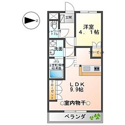 シェルルメゾン 1LDKの間取図画像