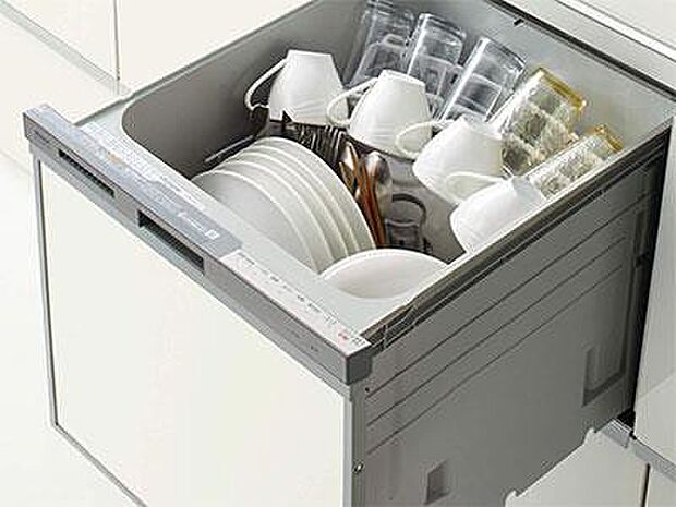 後片付けもラクラクな食器洗浄乾燥機付き。高温のお湯や高圧の水流を利用することにより汚れを効果的に落とすことができ、省エネかつ衛生的です。