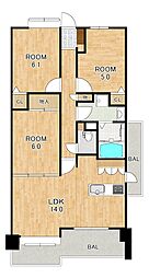 ヴィジョーレ瀬田 6階3LDKの間取り