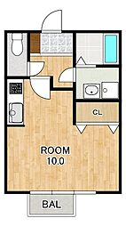 JR東海道・山陽本線 瀬田駅 徒歩20分の賃貸アパート 1階ワンルームの間取り