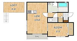 House.hold16 1LDKの間取図画像