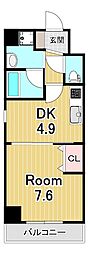 グリーンウィッチハウス 1DKの間取図画像