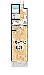 アークリード石山 1Kの間取図画像