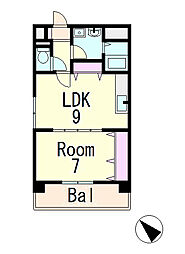 エム・セ・ラヴィ 1LDKの間取図画像